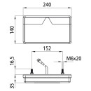 MultiLED II,12/24 V, li, flach, 7-pol.AMP,...