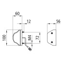 Regpoint LED, 24 V, KZL, 1,2 m, 2-polig AMP Buchse