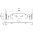 Kennzeichenhalter, 24 V, 3,50 m, mit 3. Bremsleuchte 2,00 m