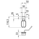 Flexipoint I LED, 9-33V, rechts, rot/weiß, 0,50 m,...