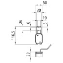 Flexipoint I, 12 V, weiß, li/re,0,50 m, DC, Aufhängeteil