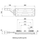 EcoLED II, 12/24 V, re, 7-pol.+ 4x2-pol. ASS, ISO-Impuls,...