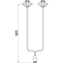 Versorgungskabel, 2 x 7-pol.Steckdose ASS LP 20, 600 mm