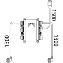 Verteiler ASS, Leuchtenzuleitung, 1300 mm/1500 mm