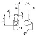 Superpoint III LED, 24 V, li, 0,25 m, 2-pol. Superseal,...