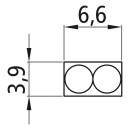 Flachkabel, P&R, 2 x 1,5 mm², 40 m Rolle