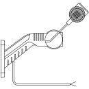 Superpoint III LED, 24 V,links/rechts,sw/ws/ge,1,75 m, open end