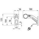 Superpoint III LED, 24 V, links, rt/ws/ge, 2,10 m, 2-pol....