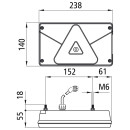 Multipoint V LED, 24 V, links, Bremslicht LED, 2,5 m,...