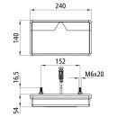 MultiLED II, 12/24 V, links, hoch, 0,5m, 5-pol.Baj.,...