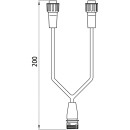 Kabelverteiler, 7-pol. ASS, 1 x Stift, 2 x Buchse, Kabel...