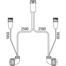 Verteilerleitung, 17-pol. LP 20, 2 x 7-pol. ASS, 2500 mm