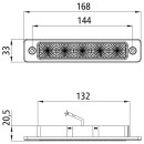 Posipoint IV LED, 12/24 V, Front Blink-/Posil., 0,1 m,...