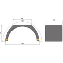 Hinterrad-Kotflügel H-PE 45.1025.17 EMS SG, PP-EPDM