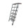 Treppe ausziehbar, 6 Stufen, Alu, z.T.eloxiert, L 2177/B 705 mm