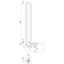 PWP Drehstangenv. Boxer II mit Einfassprofil, 600 mm, eloxiert