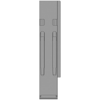 K20 Eckrunge hinten, rechts, Stahl KTL, 500 mm, m.Verschluss,DV