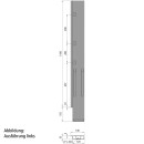 K20 Eckrunge hinten, rechts, Stahl KTL, 1100 mm,o.Verschluss,EV