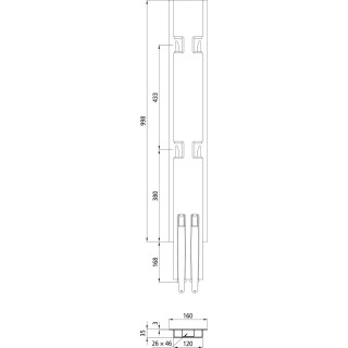 K5 Vorderrunge Stahl KTL, links, 1000 mm BWH