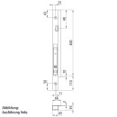 Blueline Aluminium-Eckrunge DL, vorne rechts, eloxiert, 400 mm