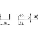 Scharnierbock, verzinkt - 54 A