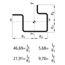 Eckrungenprofil, Stahl roh, 80 x 70 x 5 mm, 5 m