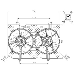 Lüfter komplett passend für NISSAN NV200 1.5D 09- NRF 47942