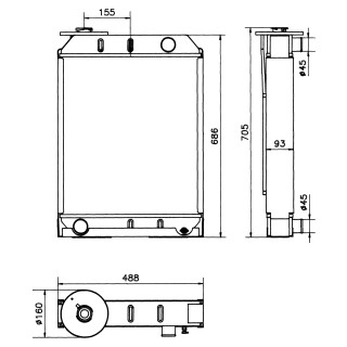 Kühler passend für NISSAN 6100 6120 6125