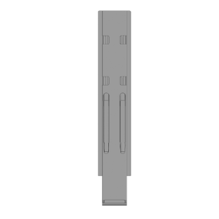 Mittelrunge rechts und links für 800mm Bordwand verzinkt