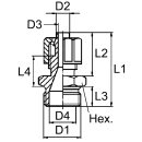 WABCO Gerade Einschraubverschraubung 8938009410