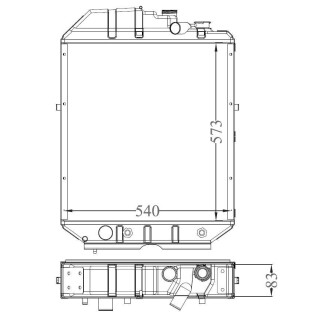 Kühler passend für NEW HOLLAND Series 40 6-cyl 91- NRF 530001