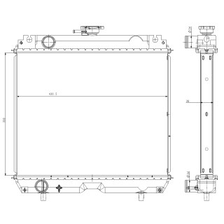 Kühler passend für KUBOTA B3000 B3030