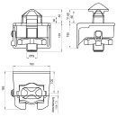 Containerverriegelung FD 02 SK-RV, für Containerchassis