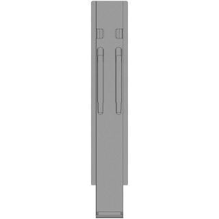 K20 Mittelrunge, Aluminium eloxiert, 800 mm, TIR, ohne Aufnahme