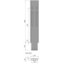 K20 Mittelrunge, Aluminium eloxiert, 800 mm, TIR, ohne Aufnahme