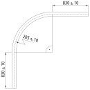 Kreisbogen 90 Grad für Profil 45/Typ 12, verzinkt