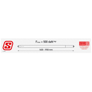 S-Line® Rundsperrbalken, verstellbarer, Stahl, 1430 - 1930 mm