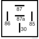 HERTH+BUSS ELPARTS 75614180 Relais, Arbeitsstrom 24 V, 10 - 30 A, 5 pins, Diode