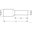 100x HERTH+BUSS ELPARTS 50252172 Quetschverbinder Kabelendhülse, 1 mm², gelb