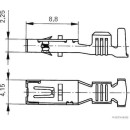 50x HERTH+BUSS ELPARTS 50253230 Crimpverbinder KOSTAL SLK 2,8 ELA, 1 - 2,5 mm² passend für MERCEDES-BENZ