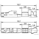100x HERTH+BUSS ELPARTS 50253414 Crimpverbinder