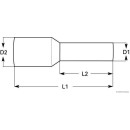 50x HERTH+BUSS ELPARTS 50252175050 Quetschverbinder Kabelendhülse, 4 mm², grau