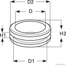 50x HERTH+BUSS ELPARTS 50280208 Kabeldurchführungstülle 10,5 mm, 9 mm