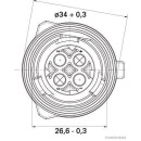 2x HERTH+BUSS ELPARTS 50290953 Steckgehäuse AMP Tyco...