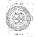 2x HERTH+BUSS ELPARTS 50290955 Steckgehäuse AMP Tyco...