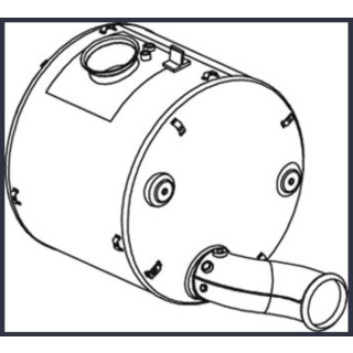Mittelschalldämpfer mit Katalysator Euro 5 passend für DAF CF