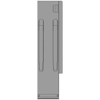 K20 Eckrunge hinten, Stahl, microZINQ® 5, rechts, 400 mm Nennhöhe, ohne Rückwandverschluss (EV)