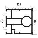 PWP-Unterfahrschutz 5 350 040, Aluminium, 2400 mm, eloxiert