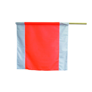 Warnflagge 500 x 500mm weiß-orange-weiß