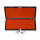 Zifferntafel klappbar, 400 × 300 mm, Stahlblech mit Kantenschutz, inkl. Ziffernsatz 14 AZT, Typ I, retroreflektierend RA1/A, orange mit schwarzem Rand, mit Befestigungselementen